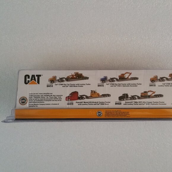 Cat® Semi Tractor with Lowboy Trailer and Diecast Machines - Picture 9 of 10